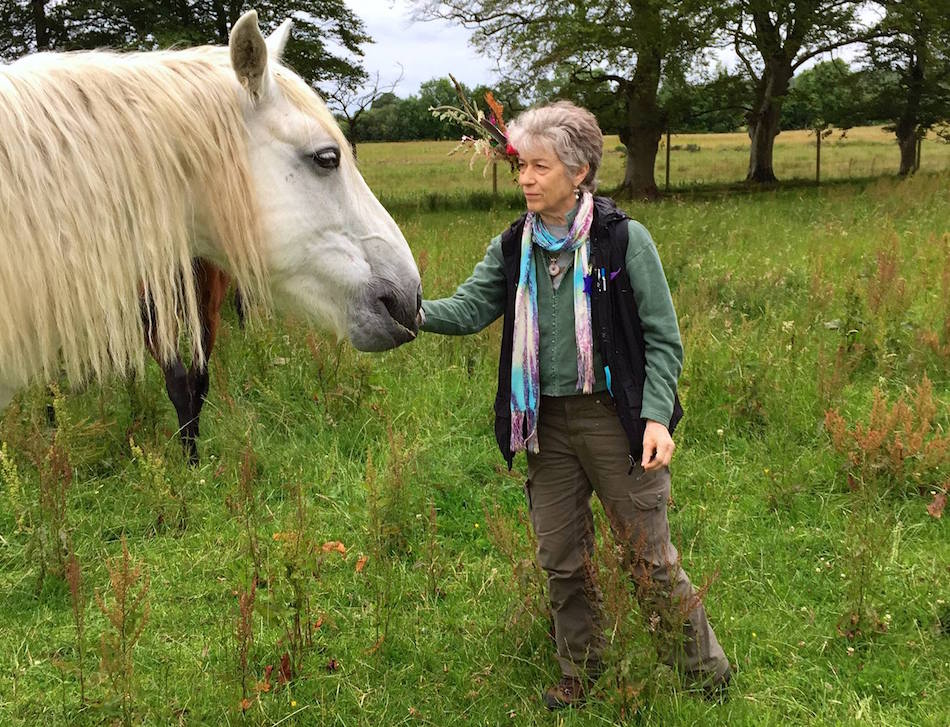 Woman with horse.